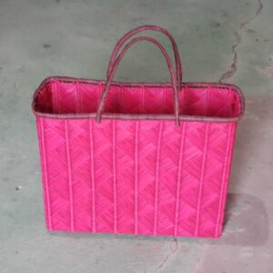 Bolsa Escama Buriti 27 - 44 x 32 x 14 cm - Rosa Forte