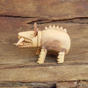 Bicho Dentuço - Cícero Ferreira - 15 cm - Natural