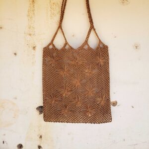 Bolsa Buriti Macramê- Marrom - 33 x 58 cm