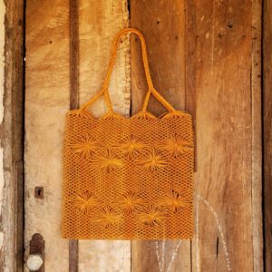 Bolsa Buriti Macramê - Bronze - 33 x 58 cm