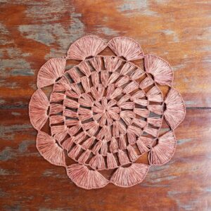 Sousplat Buriti Gore - Rosa Antiga - 42 cm