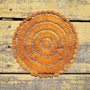 PAR de Sousplat Buriti - Laranja - 42 cm