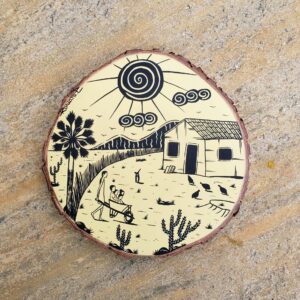 Quadro Tronco M4 - Carrinho de Mão - 22 x 22 x 3 cm