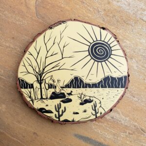 Quadro Tronco M6 - Contemplação - 23 x 21 x 3 cm