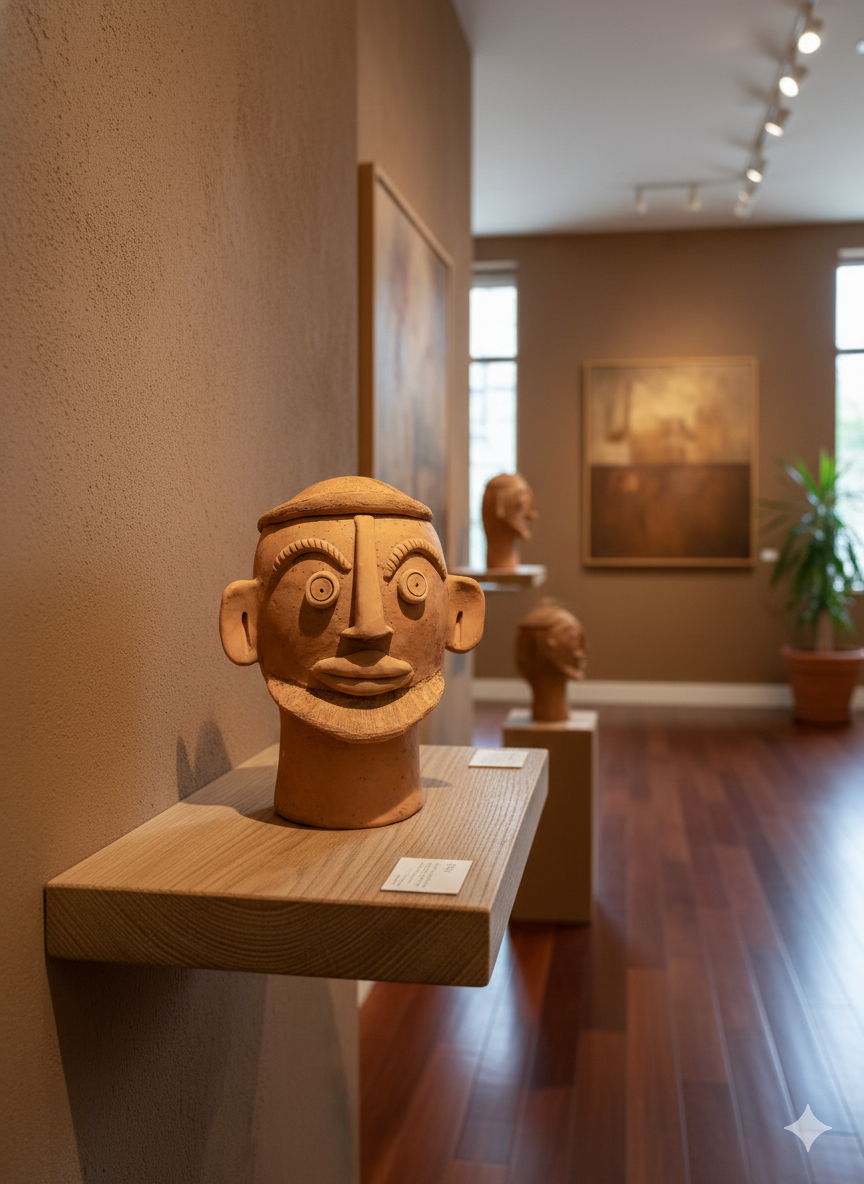 Cabeça Mestra Nicinha n° 01 - 22 x 17 x 27 cm