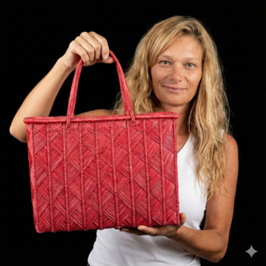 Bolsa Escama Buriti 28 - 44 x 32 x 14 cm - Rosa