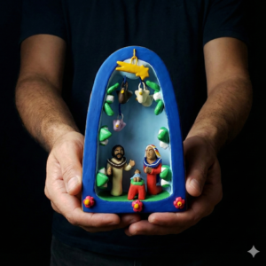 Presépio Vitalino Neta - 14 x 9 x 6 cm