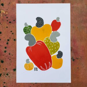 Xilogravura Edna Silva M15 - Cajus - 48 x 33 cm