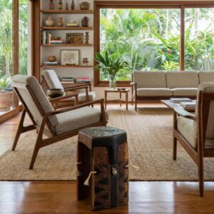 Banco Máscara Waurá - 19 x 22 x 35 cm