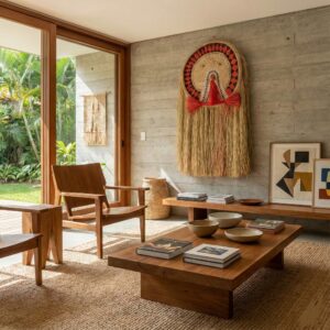 Máscara Atuyuwa Waurá - Vermelha - 90 x 130 cm