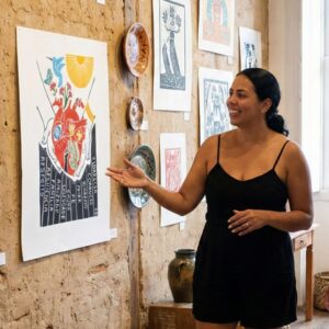 Xilogravura Edna G02 - Coração Sertanejo - 66 x 48 cm