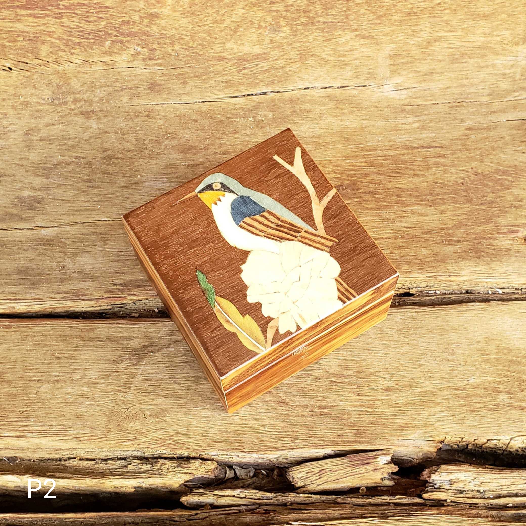 Caixa Marchetada Van nº P02 - 8 x 8 x 5 cm