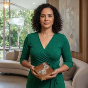 Caixa Marchetada Van M07 - 15 x 15 x 7 cm