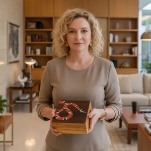 Caixa Marchetada Van M02 - 15 x 15 x 7 cm