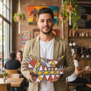 Lagarta Kaukokoxi - Wayana Aparai - 34 x 22 x 3 cm - nº 01