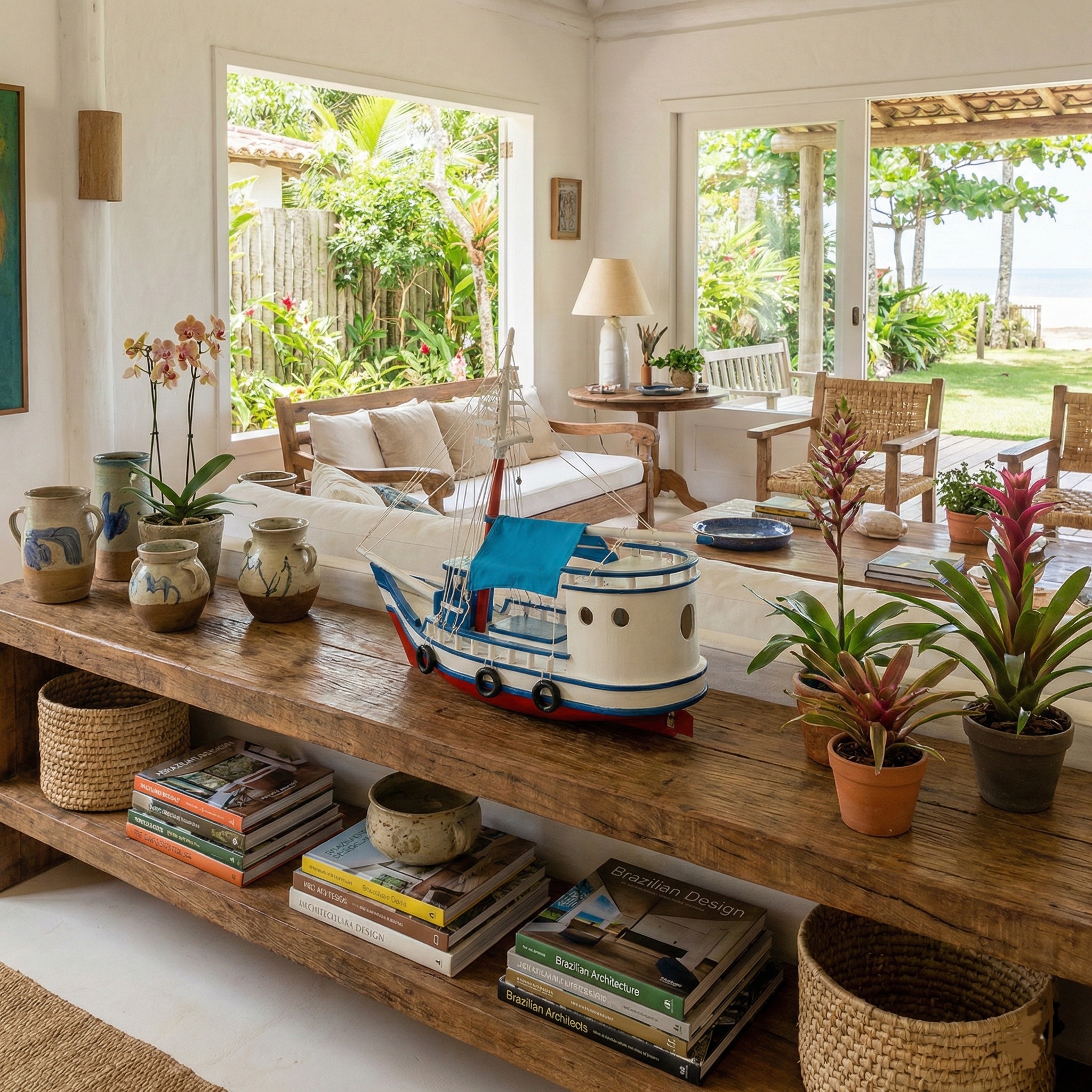 Barco Batelão Paraense Sabá - 75 x 24 x 68 cm