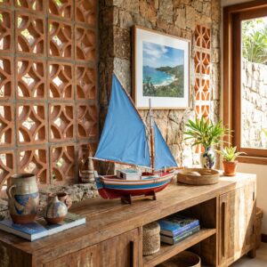 Barco Veleiro Paraense Sabá 02 - 84 x 23 x 74 cm