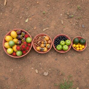 Cesto Xotehe Urucum Yanomami PP - 20 a 25 cm ø