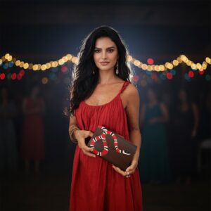 Clutch Cobra Coral Van - 20 x 12 x 6 cm