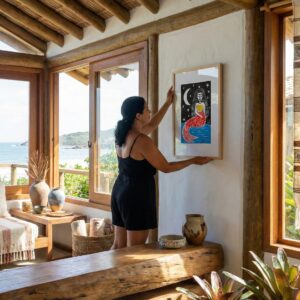 Xilogravura Edna Silva M19 - Iara Mãe d'Água - 48 x 33 cm