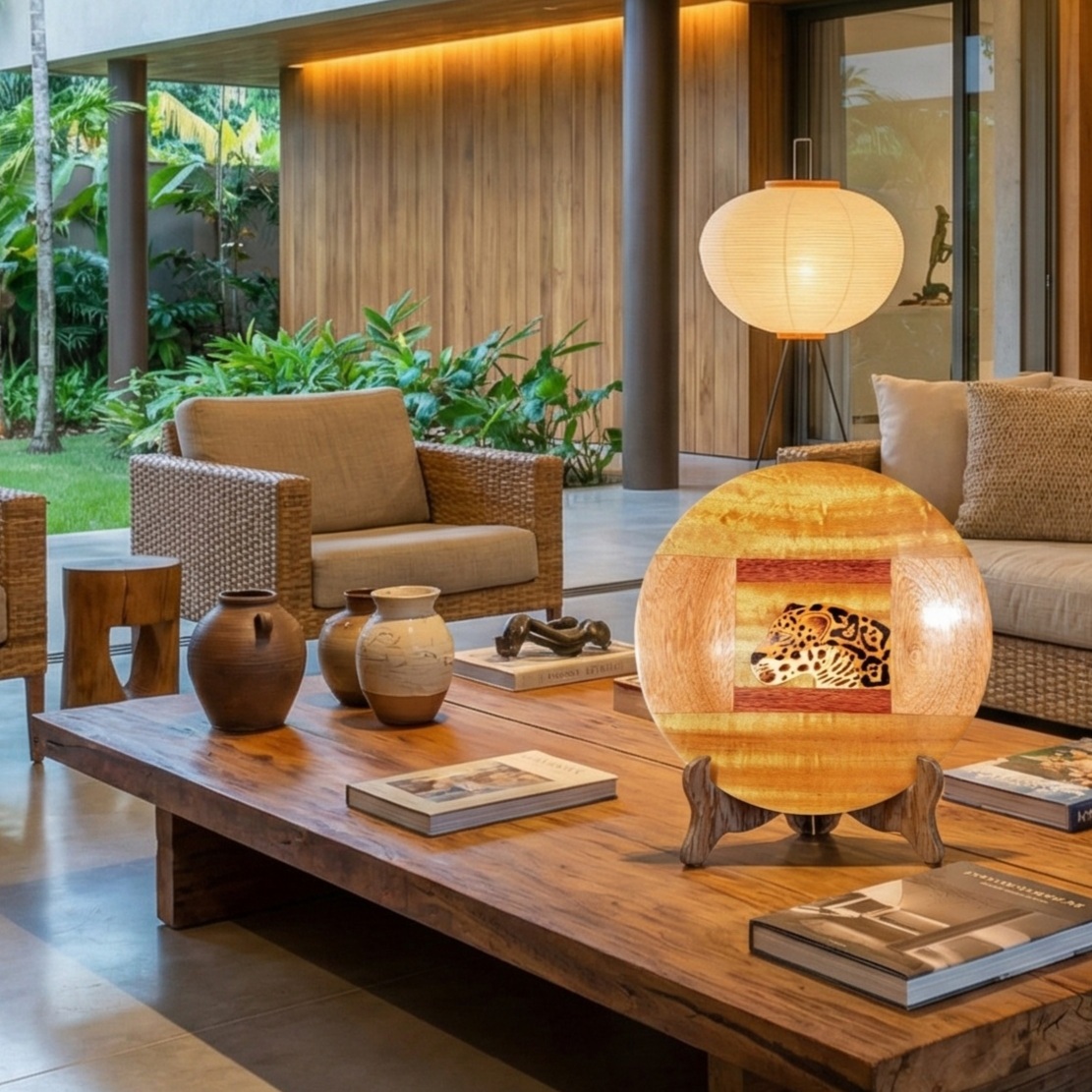 Prato Marchetado Onça G - 35 x 3 cm