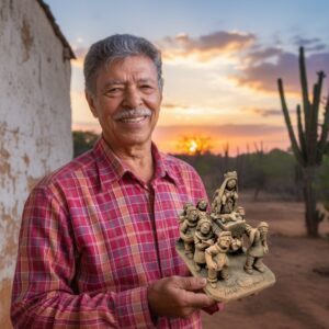 Procissão - Mestre Luiz Antônio - 19 x 12 x 16 cm