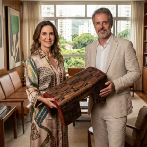 Banco Pajé Mehinako - 48 x 26 x 24 cm