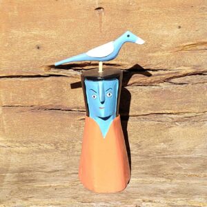 Cabeça com Pássaro M02 - Cicinho I.D.F. - 12 x 24 cm