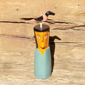 Cabeça com Pássaro P03 - Cicinho I.D.F. - 09 x 22 cm