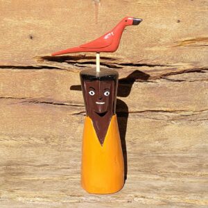 Cabeça com Pássaro P01 - Cicinho I.D.F. - 09 x 24 cm