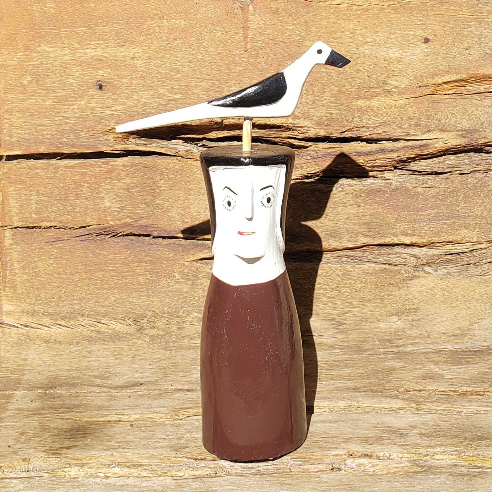 Cabeça com Pássaro P02 - Cicinho I.D.F. - 09 x 24 cm