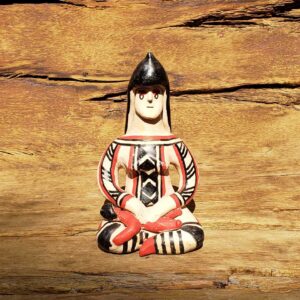 Boneca Karajá com Filho - MG3 - 10 x 8 x 18 cm