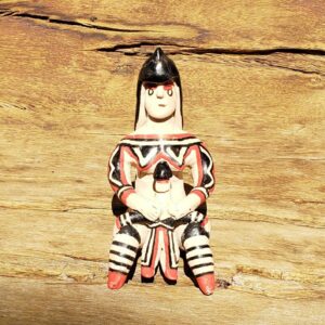 Boneca Karajá com Filho - MG6 - 9 x 9 x 16 cm