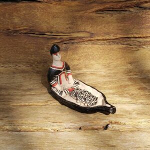 Canoa Karajá com Tracajás - C3 - 8 x 21 x 13 cm