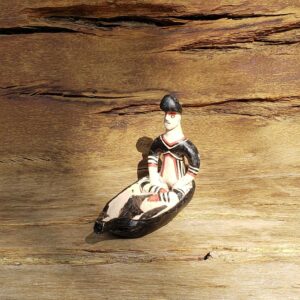 Canoa Karajá com Peixes - C1 - 7 x 20 x 13 cm