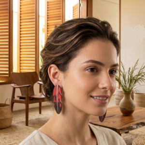 Brincos Marchetados Van - VM - 2,0 x 7,5 cm