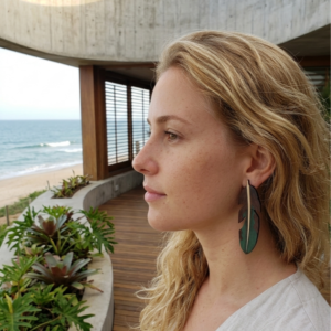 Brincos Marchetados Van - VDesc - 2,0 x 7,5 cm